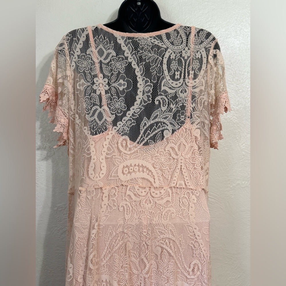 Torrid Peach Lace Maxi Dress - Picture 13 of 17